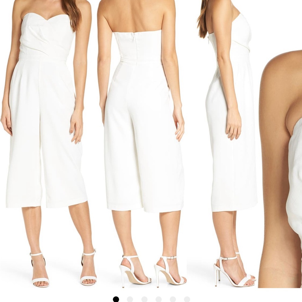 Adeline Rae Julian Strapless Culotte Jumpsuit